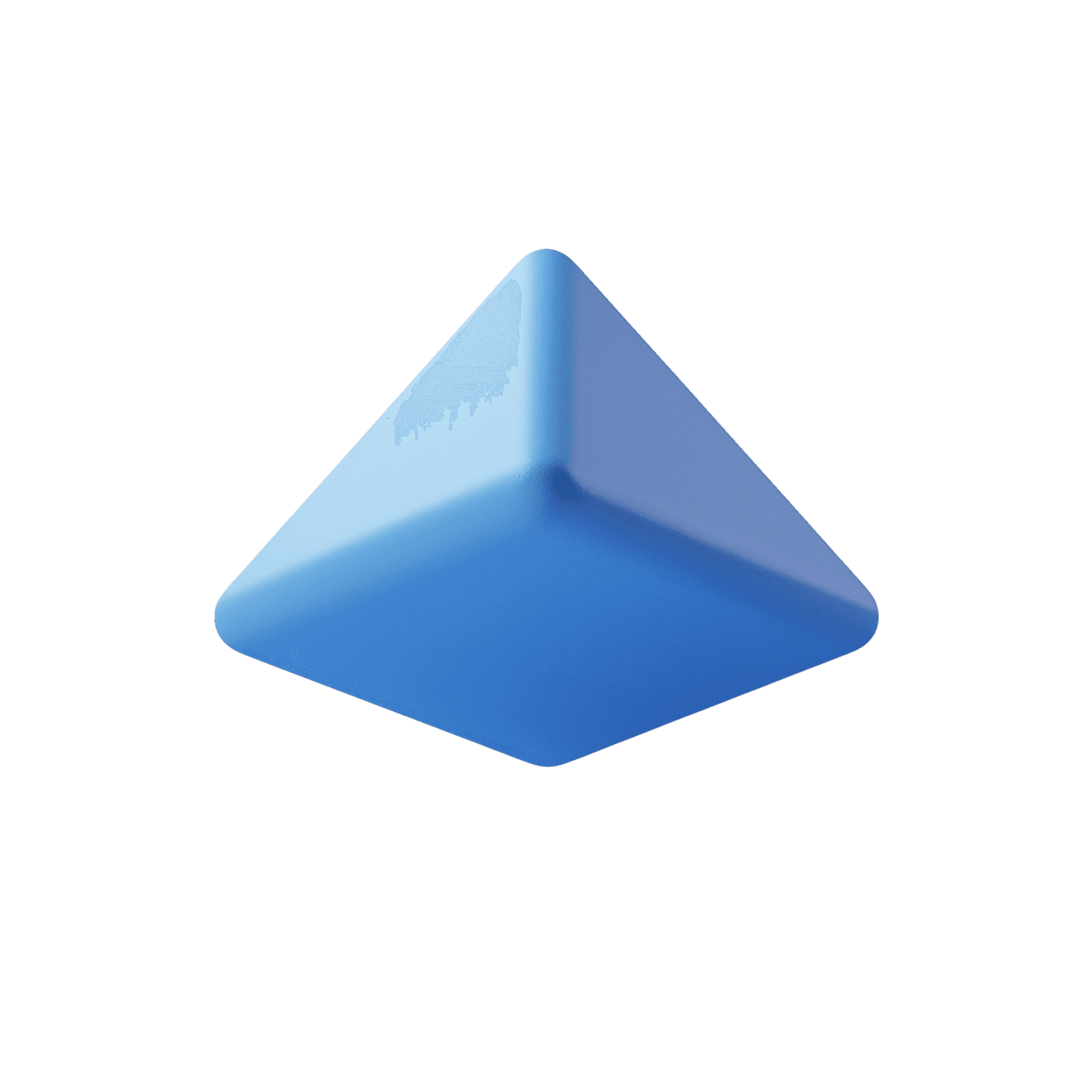 Decorative blue pyramid shape