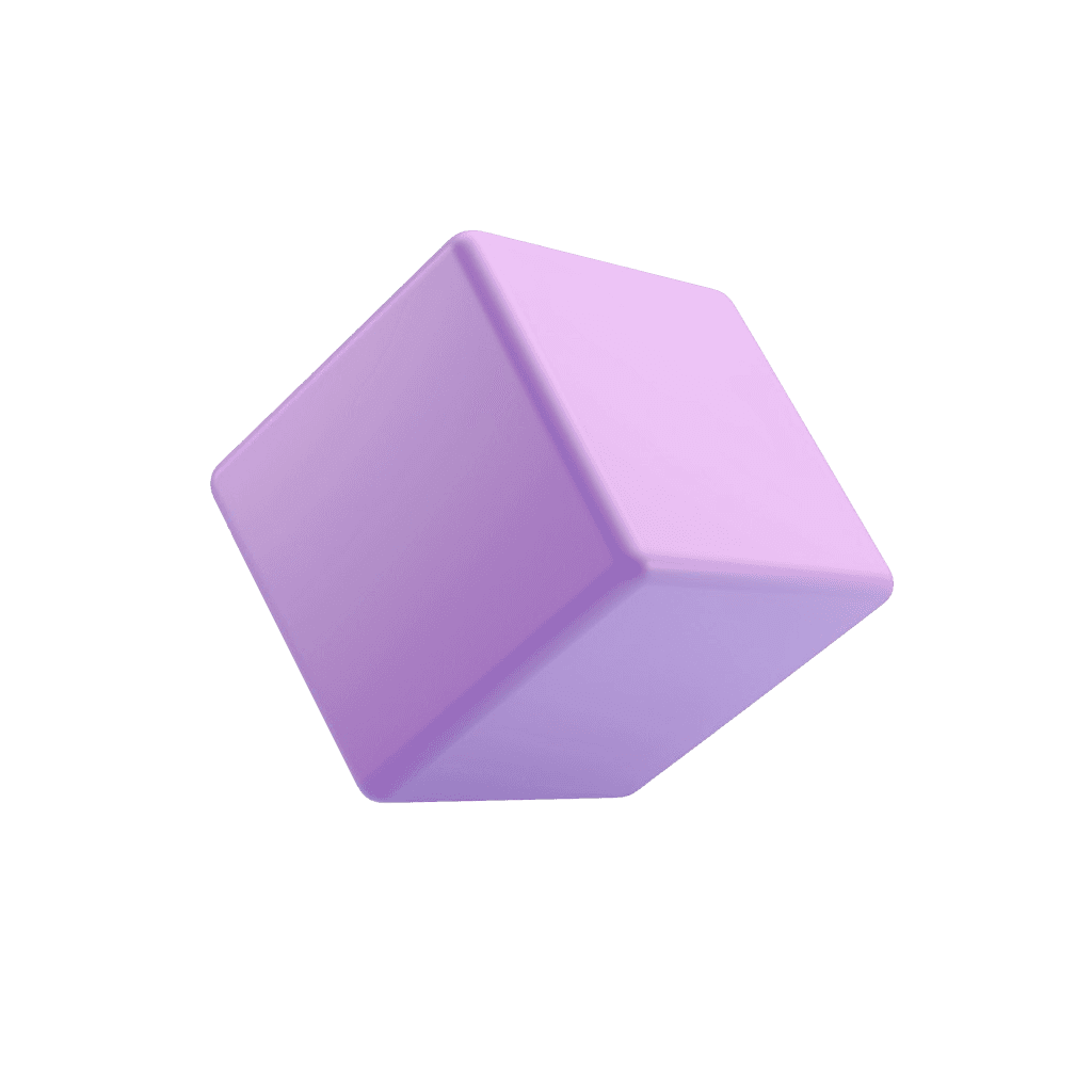Decorative purple cube shape