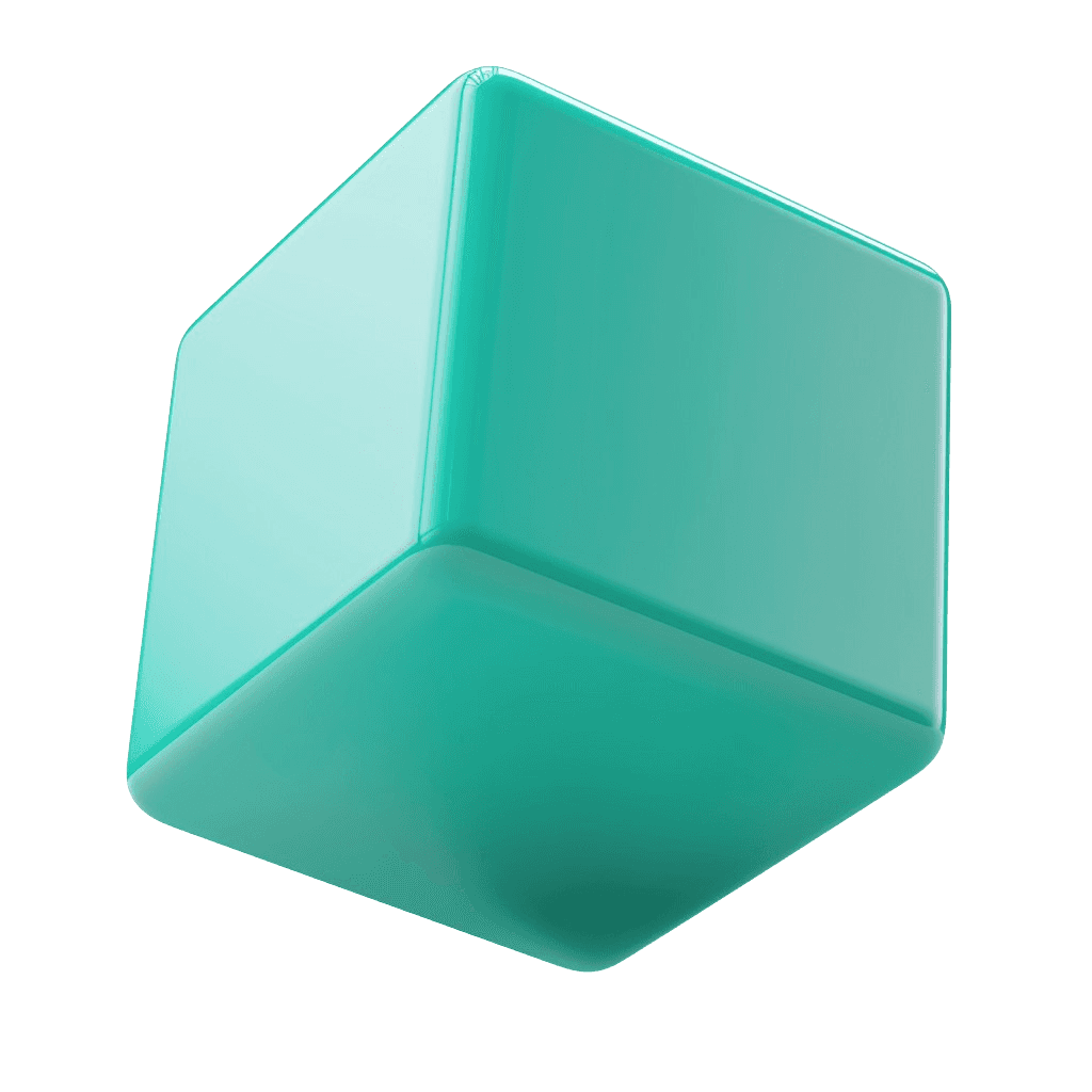 Decorative turquoise cube shape